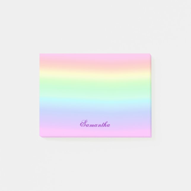 Pastel Ombre Rainbow Notes (Front)