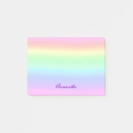 Pastel Ombre Rainbow Post-It Notes