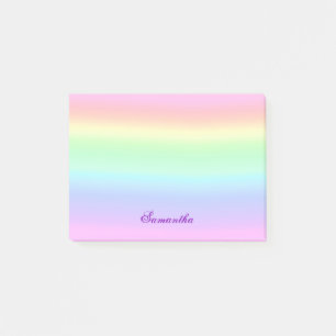 Pastel Ombre Rainbow Post-It Notes