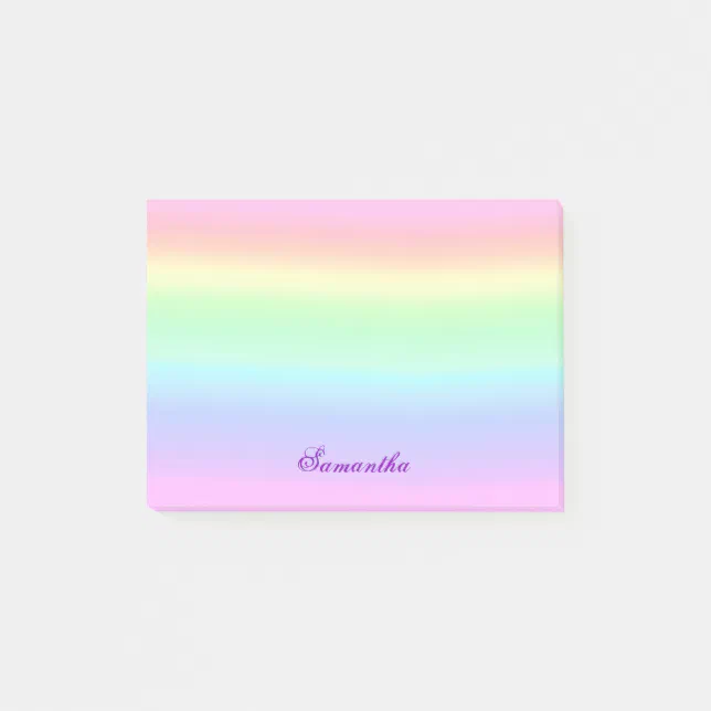 Pastel Ombre Rainbow Post-It Notes | Zazzle