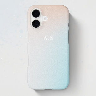 Pastel Ombre Sky Custom Initial Monogram iPhone 17 Case