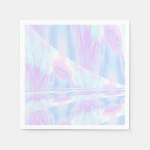 Pastel Ombre Tie Dye Ripples Girly Napkins