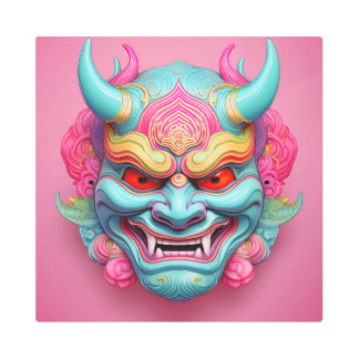 Pastel Oni Metal Print