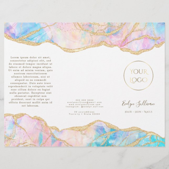 Pastel Opal design brochure (Front)
