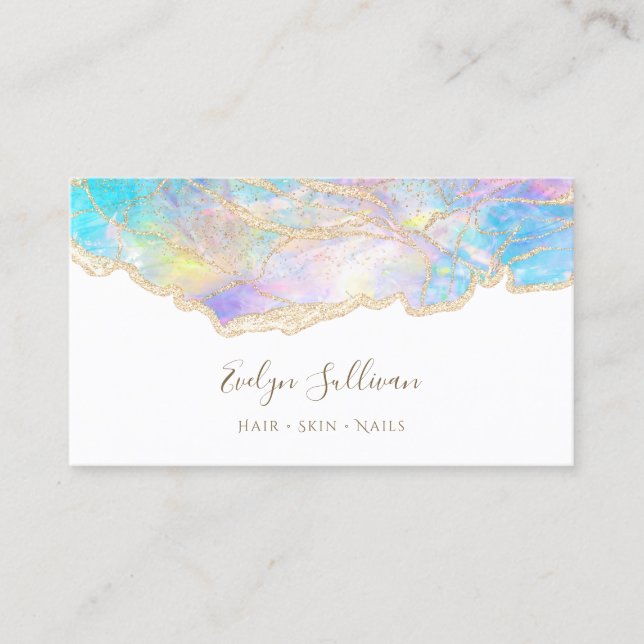pastel opal design business card (Front)