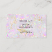 pastel opal mineral business card (Back)