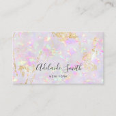 pastel opal mineral business card (Front)