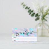 pastel opal texture appointment card (Standing Front)