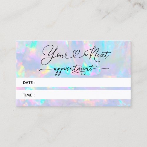 pastel opal texture photo appointment card