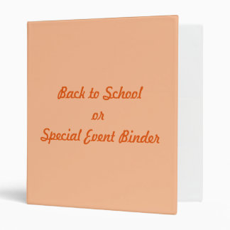 Pastel Orange 3 Ring Binder