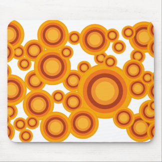 pastel orange circle mouse pad