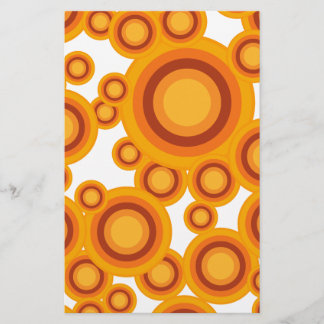 pastel orange circle stationery