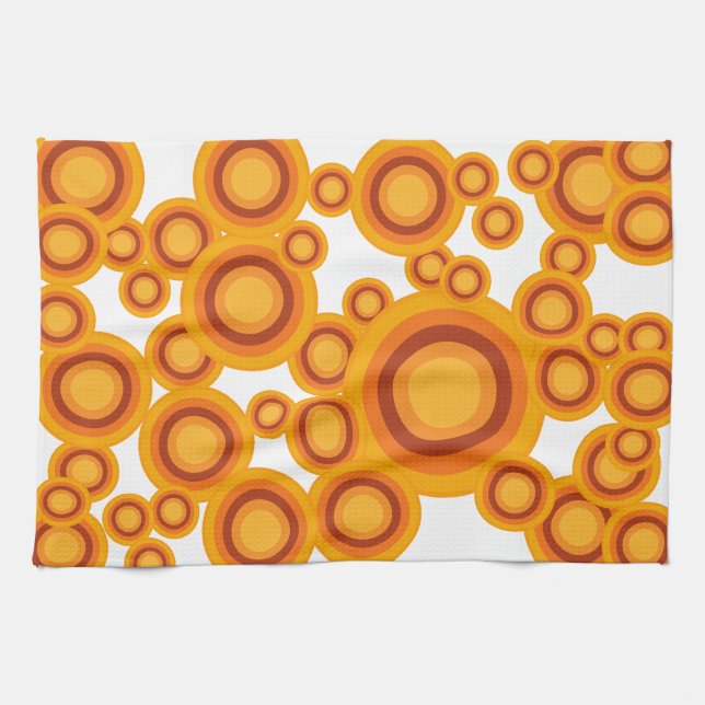 pastel orange circle towel (Horizontal)