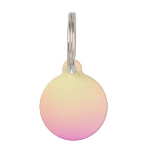 Pastel Orange Colors Abstract Blur Gradient Ombre Pet ID Tag
