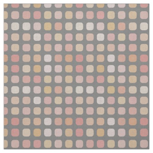 Pastel Orange Pink Round Square Art Pattern Fabric