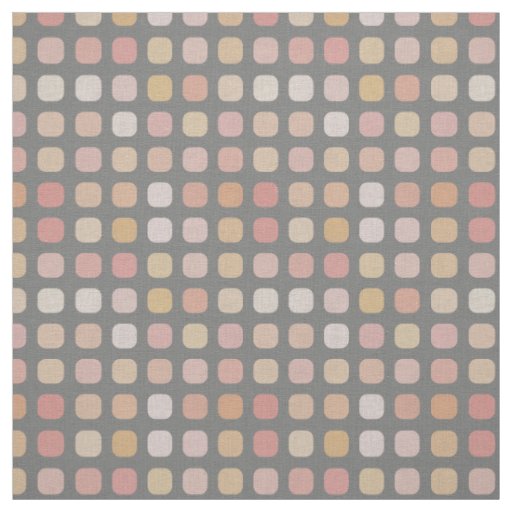Pastel Orange Pink Round Square Art Pattern Fabric