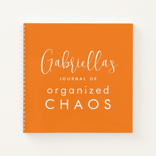 Pastel Orange Quote Personalized Notebook a