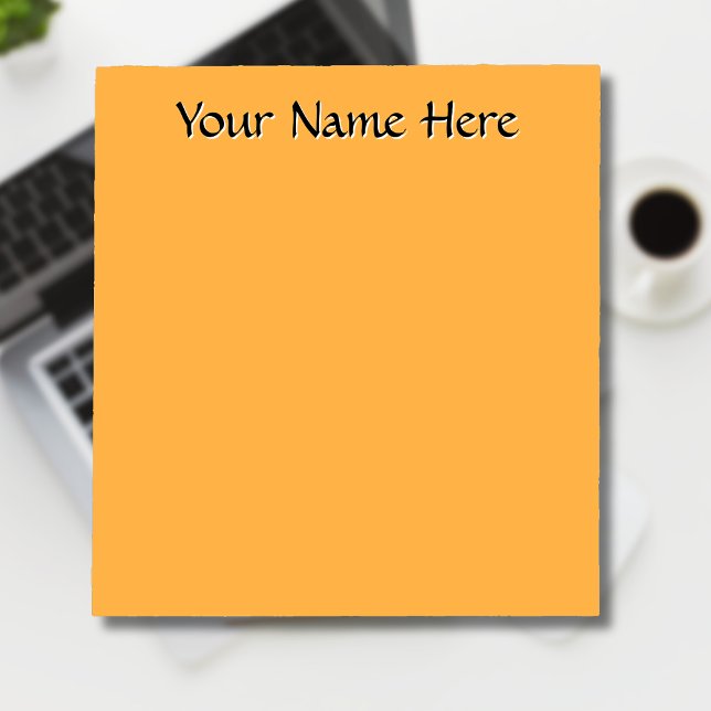 Pastel Orange Unique Personalized Teacher Gifts Notepad (Creator Uploaded)