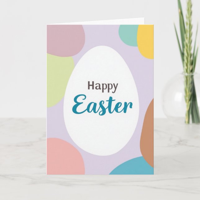 Pastel Organic Shapes Easter Card (Front)