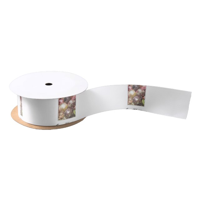 Pastel ornaments satin ribbon (Spool)