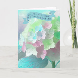 Pastel Orthensia Painted Flower, Verse Mother Day  Holiday Card