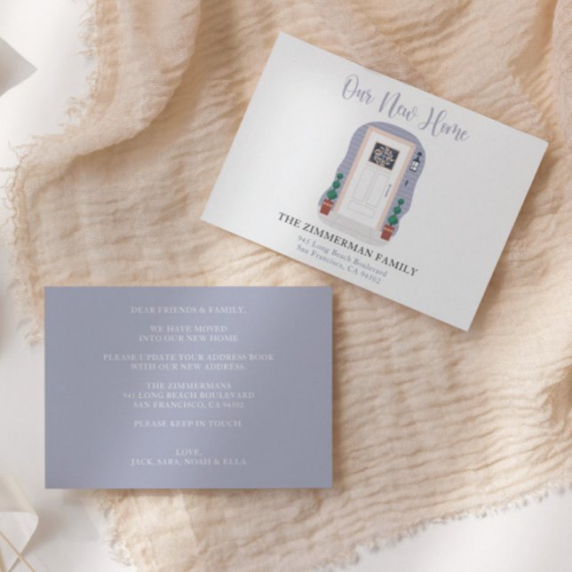 Pastel Our New Home Watercolor Moving Announcement (Creator Uploaded)