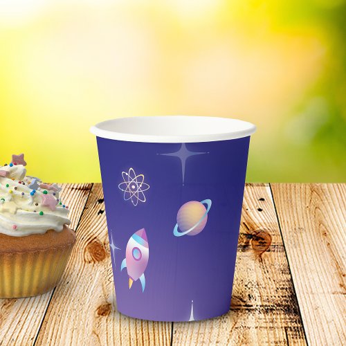 Pastel Outer Space Paper Cups