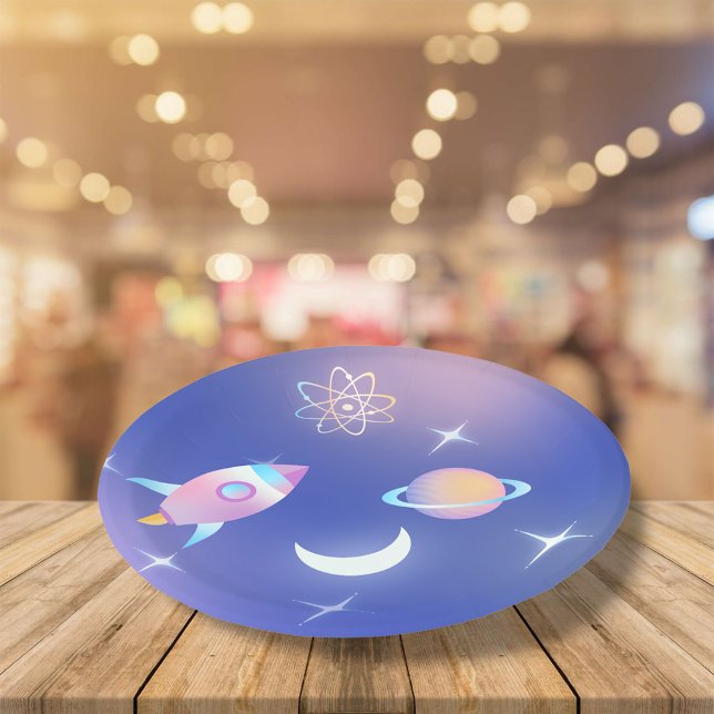 Pastel Outer Space Paper Plates (Creator Uploaded)
