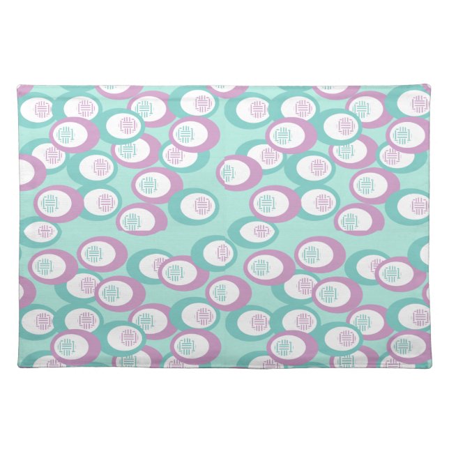 Pastel Ovals  Cloth Placemat (Front)