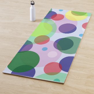 Pastel ovals, colorful geometric circles pattern 2 yoga mat