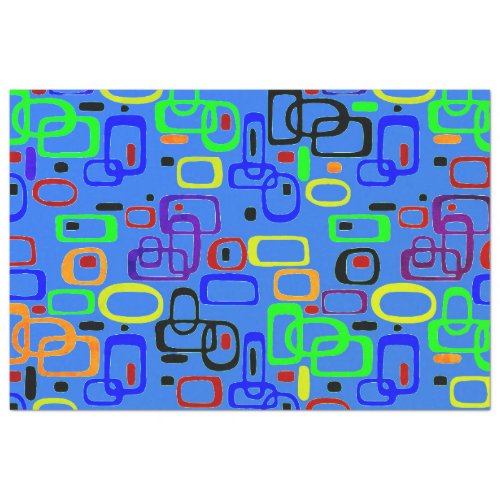 Pastel ovals colorful geometric shapes pattern 2 tissue paper