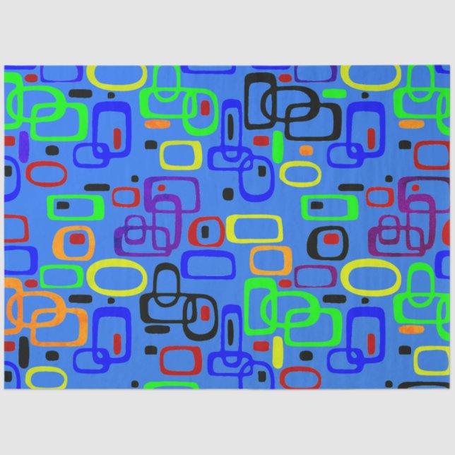 Pastel ovals, colorful geometric shapes pattern 2 tissue paper (Front)
