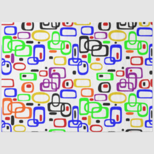 Pastel ovals, colorful geometric shapes pattern tissue paper