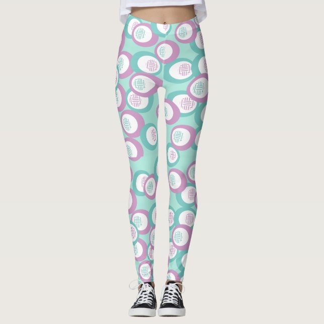 Pastel Ovals  Leggings (Front)