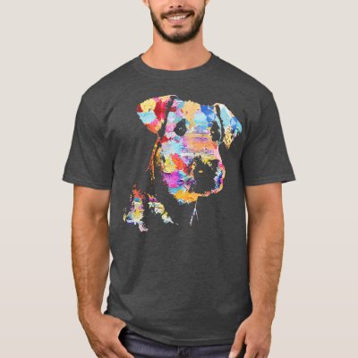 Pastel Paint Airedale Terrier Portrait  T-Shirt