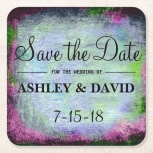 Pastel Paint Black Background Coaster