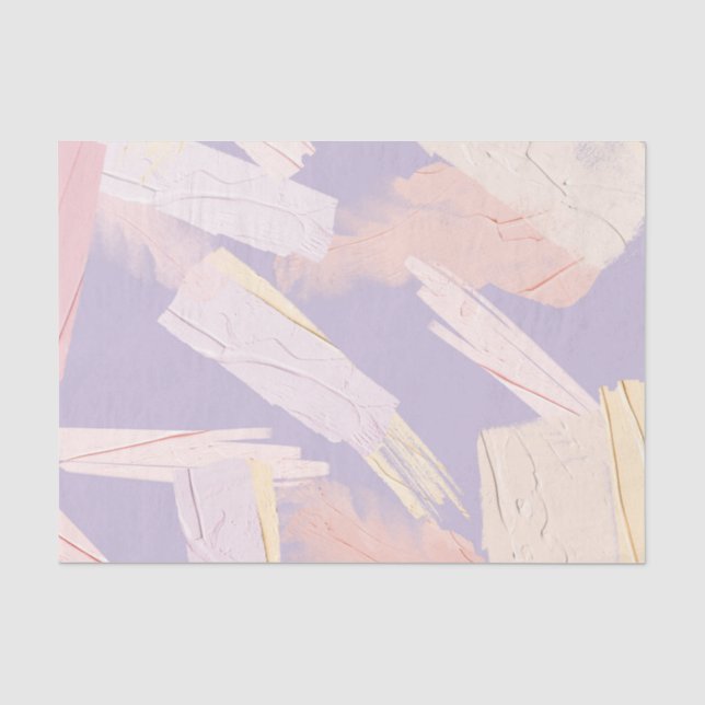 Pastel Paint Brush Strokes Tissue Paper (Front)
