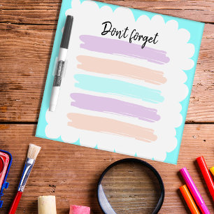 Pastel Paint Brushstrokes Scalloped Reminder To Do Dry Erase Board