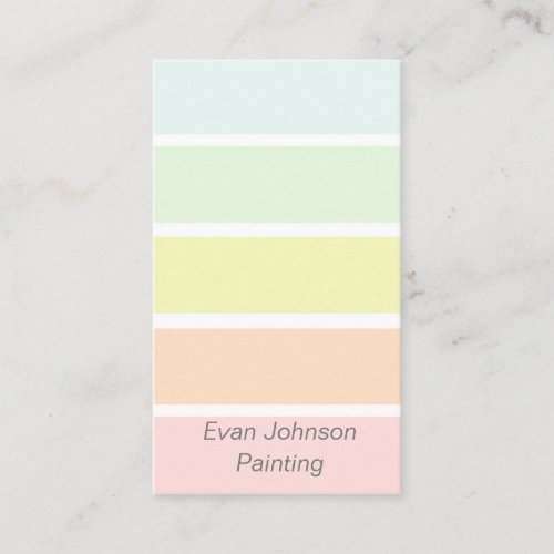 Pastel Paint Sample Business Card
