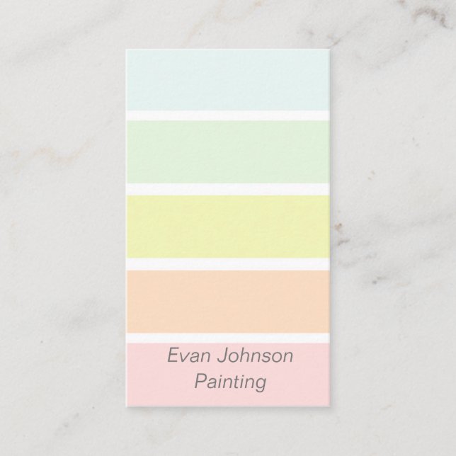 Pastel Paint Sample Business Card (Front)
