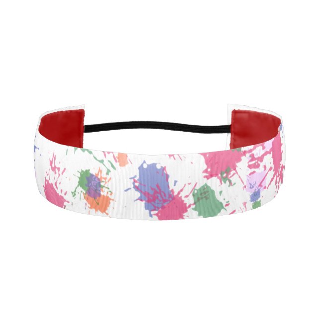 Pastel Paint Splatter Headbands (Front)