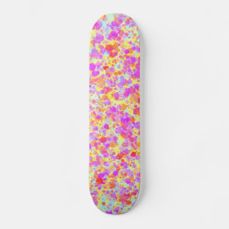 Pastel Paint Splatter Look Skateboard Deck