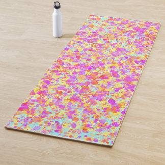 Pastel Paint Splatter Look Yoga Mat