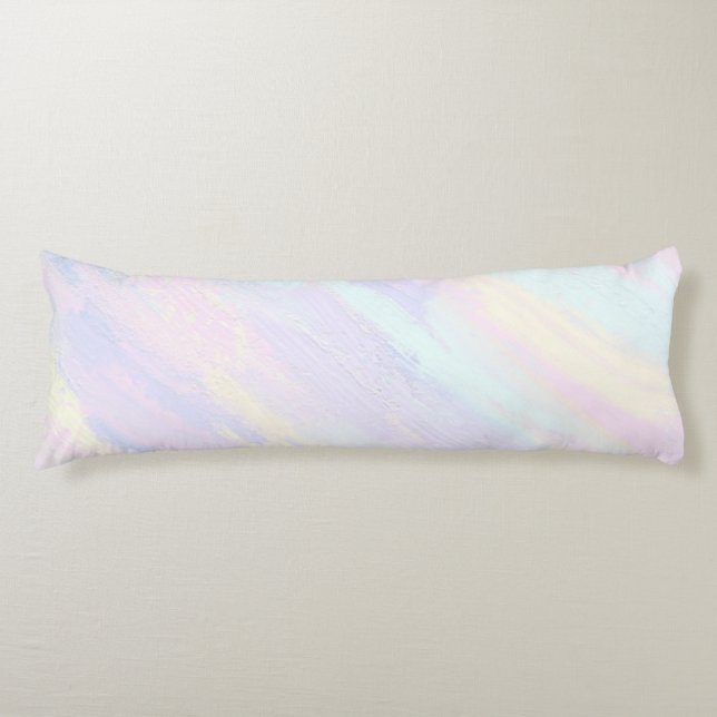 Pastel Paint Strokes Body Pillow (Front)