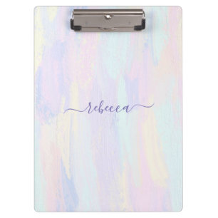 Pastel Paint Strokes Clipboard