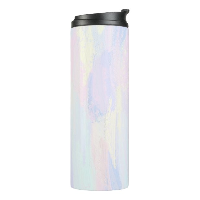 Pastel Paint Strokes Thermal Tumbler (Rotated Left)