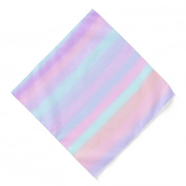 Pastel Painted Stripes Bandana (Front)