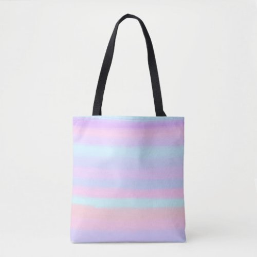 Pastel Painted Stripes Tote Bag