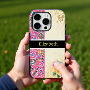 Pastel Paisley Blooms and Whimsical Blush iPhone 16 Pro Case