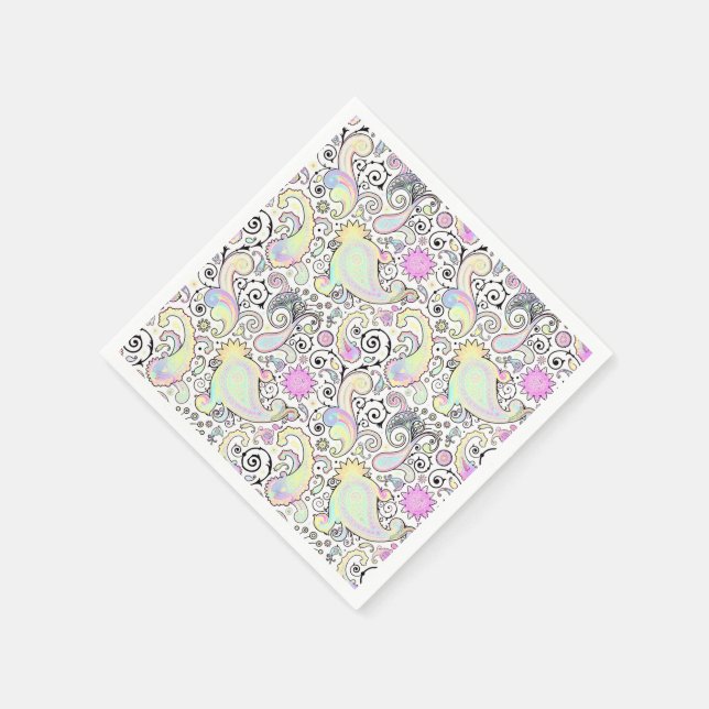 Pastel paisley napkins (Corner)